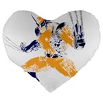 Splatter Heroes Wolverine Plain 19  Premium Flano Heart Shape Cushion Back