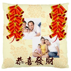 chinese new year - Large Premium Plush Fleece Cushion Case (Two Sides)