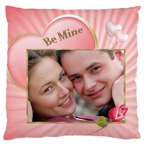 Be Mine Large Flano Cushion Case By Deborah Front