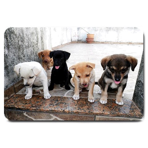 Door Mat Puppy  By Pamela Sue Goforth 30 x20  Door Mat