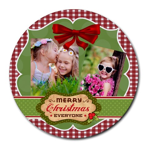 Xmas By Xmas 8 x8  Round Mousepad - 1