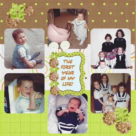 Avrohom Hersh Baby Album By Yehudis 12 x12  Scrapbook Page - 2