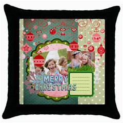 XMAS (5 styles) - Throw Pillow Case (Black)