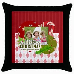 xmas - Throw Pillow Case (Black)