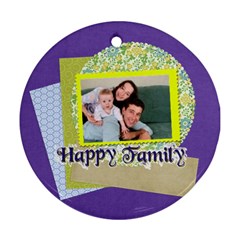 family - Round Ornament (Two Sides)