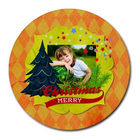 Xmas By Xmas 8 x8  Round Mousepad - 1