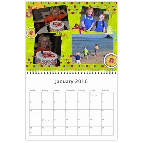 Jecca 2016 Calendar By Jessica Rudnitzki Jan 2016