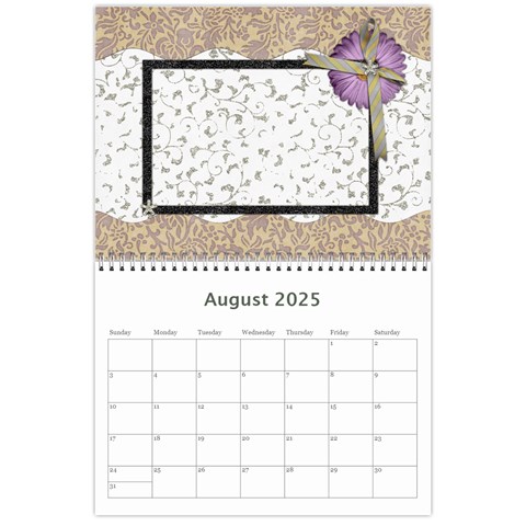 2025 Calender Elegance By Shelly Aug 2025