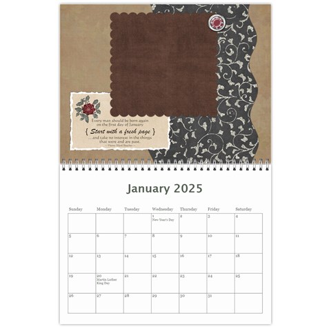 2025 Calender Beloved By Shelly Jan 2025