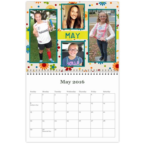 2016 Calendar By Julia May 2016