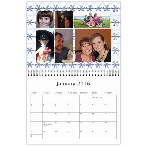 Calendar By Royce Piggott Jan 2016