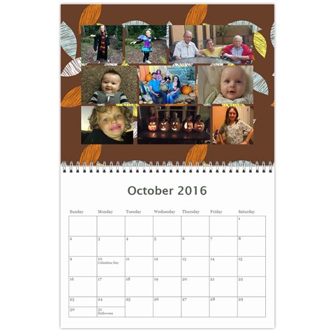 Calendar By Royce Piggott Oct 2016
