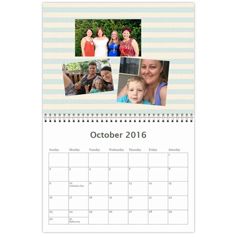 2016 Calendar By Christine Oct 2016