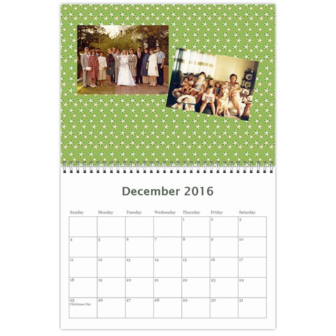 2016 Calendar By Christine Dec 2016