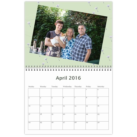 2016 Calendar By Christine Apr 2016