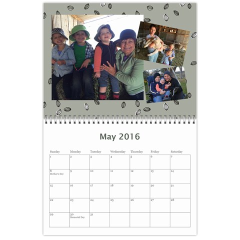 2016 Calendar By Christine May 2016