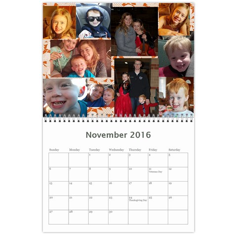 2016 Calendar Done By Mandy Morford Nov 2016