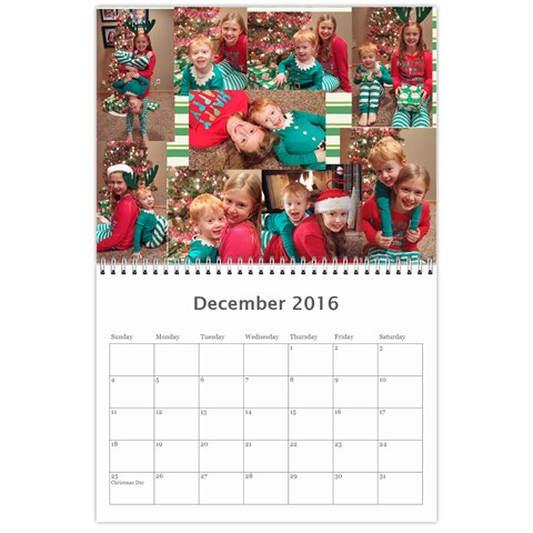 2016 Calendar Done By Mandy Morford Dec 2016