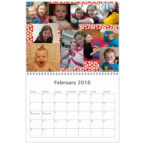 2016 Calendar Done By Mandy Morford Feb 2016