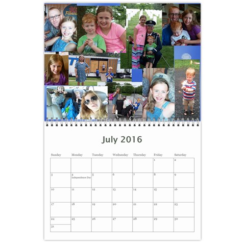2016 Calendar Done By Mandy Morford Jul 2016