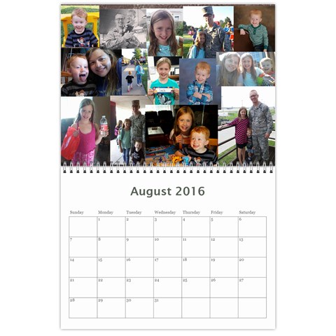 2016 Calendar Done By Mandy Morford Aug 2016