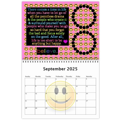 Calendar Of Joy, 2025 By Joy Johns Sep 2025