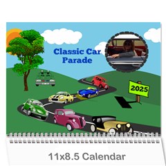 Classic Cars Parade, 2025 - Wall Calendar 11  x 8.5  (12-Months)