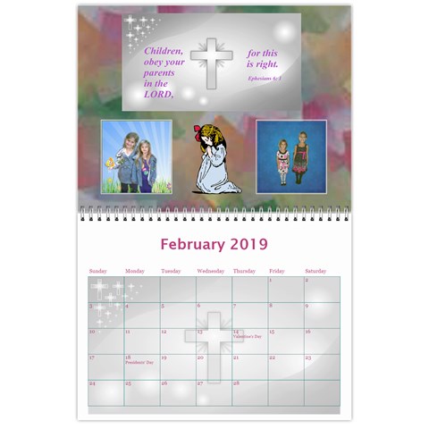 Children s Bible Calendar By Joy Johns Feb 2019