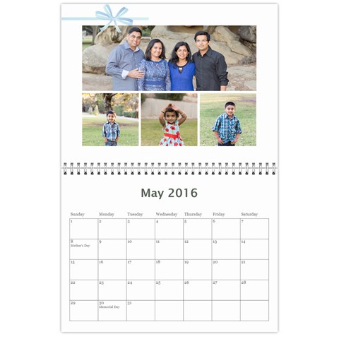 Calendar 2016 By Sreelatha May 2016