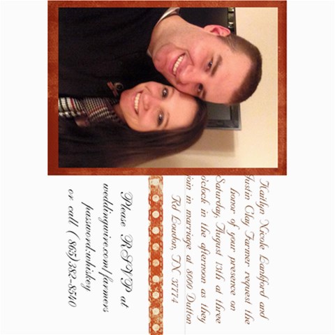 Wedding Invitations By Kaitlyn 7 x5  Photo Card - 9