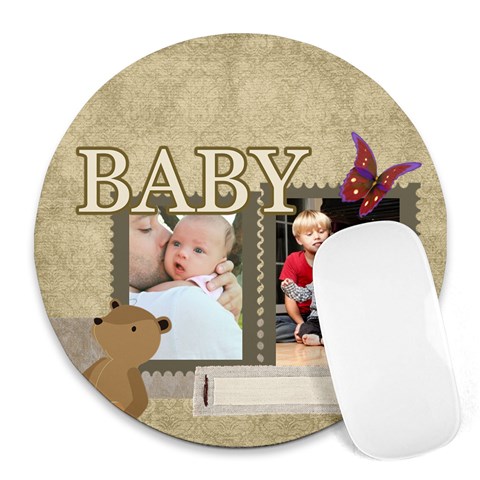 Baby By Baby 8 x8  Round Mousepad - 1