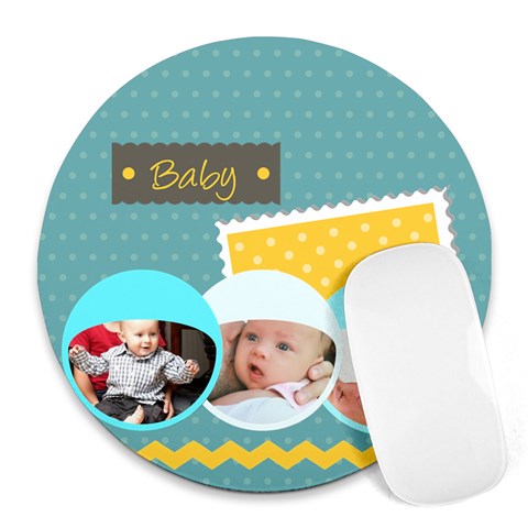 Baby By Baby 8 x8  Round Mousepad - 1