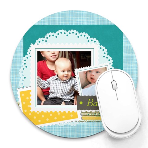 Baby By Baby 8 x8  Round Mousepad - 1