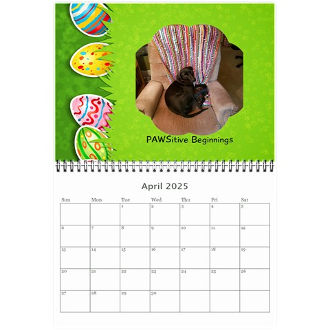 Pawsitive Beginnings Calendar  By Lamerle Apr 2025