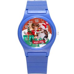 xmas merry christmas - Round Plastic Sport Watch (S)