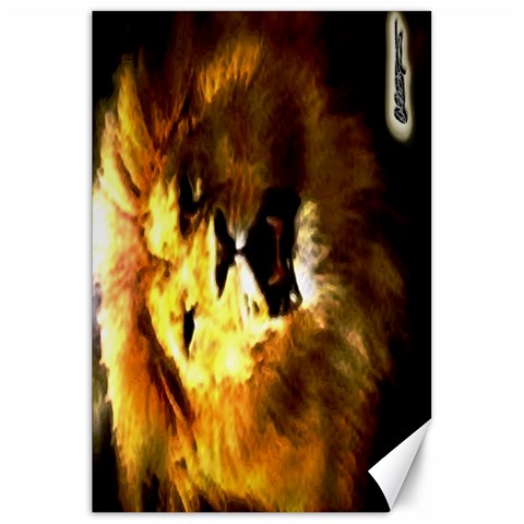 Lion 20x30 Portrait By David 19.62 x28.9  Canvas - 1