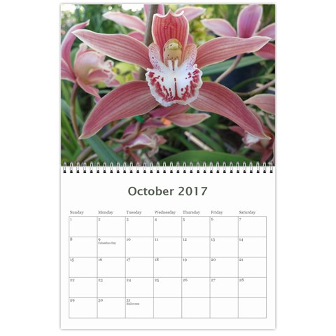 2017 Flower Calendar  By Mim Oct 2017