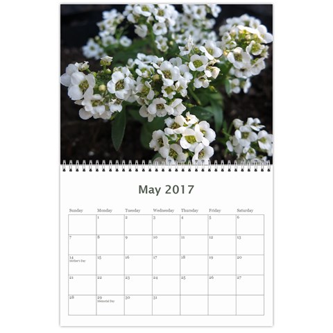 2017 Flower Calendar  By Mim May 2017