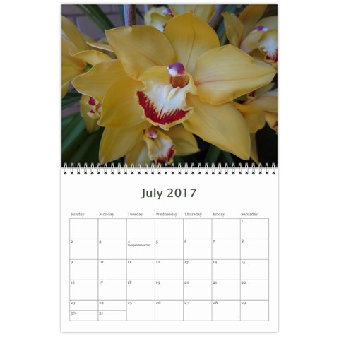 2017 Flower Calendar  By Mim Jul 2017