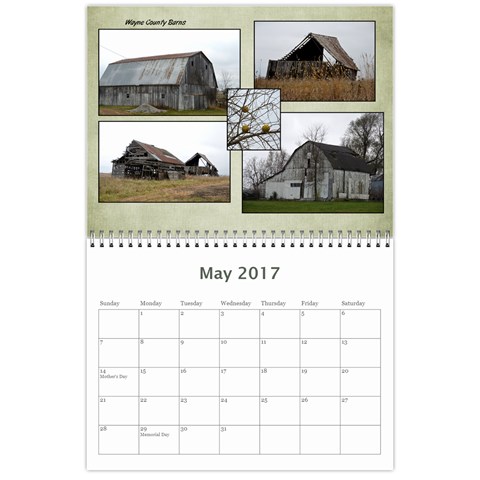 2017 Lois  Calendar  By Nancy Knutson May 2017