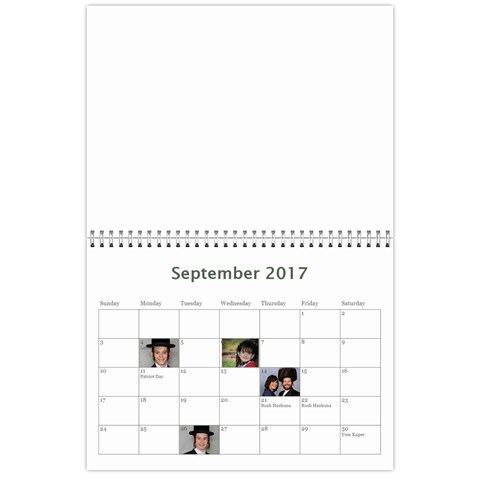 Mommy Calendar By Sara E  Goldberger Sep 2017