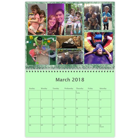 Kleinerman Calendar By Yocheved Mar 2018