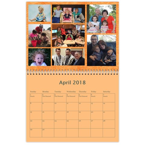 Kleinerman Calendar By Yocheved Apr 2018