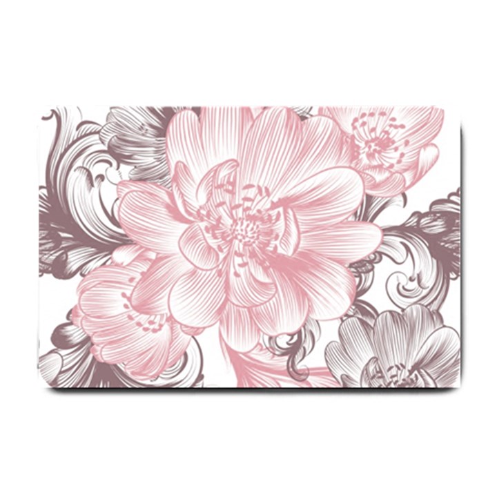 Flower Print Small Doormat