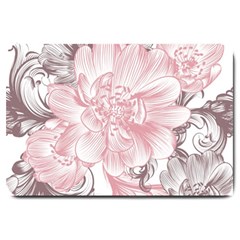 Flower Print Large Doormat by jmcdesigns