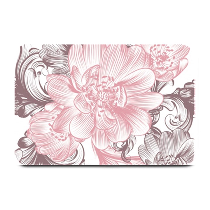 Flower Print Plate Mat