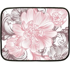 Flower Print Fleece Blanket (mini) by jmcdesigns