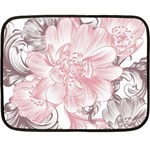 Flower Print Fleece Blanket (Mini) 35 x27  Blanket