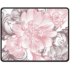 Flower Print Fleece Blanket (medium) by jmcdesigns