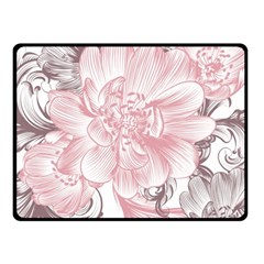 Flower Print Fleece Blanket (small) by jmcdesigns